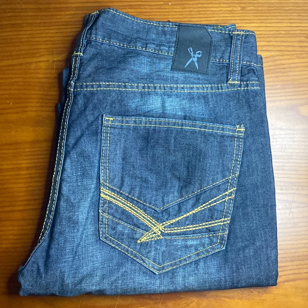 Dark Washed Relaxed Straight
